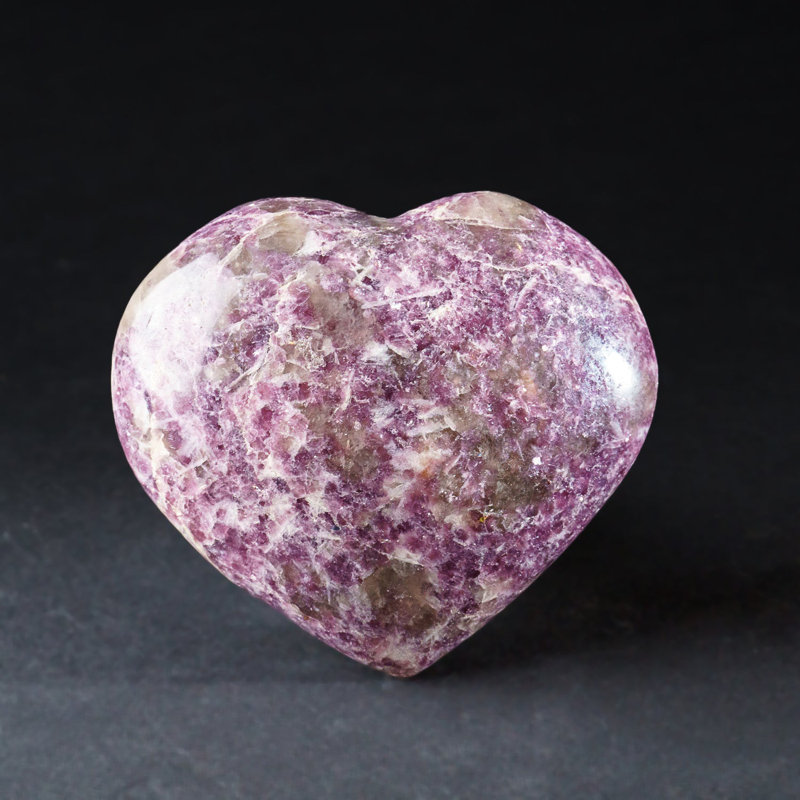 Genuine Polished Lepidolite Heart (165 Grams)
