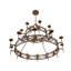 Lustre étagé de style bougie à 20 lumières Majella