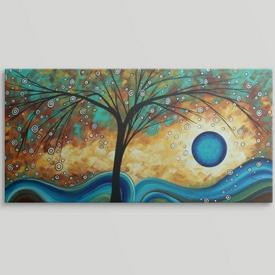 «Summer Blooms» par Megan Duncanson - impression, H 12 po x l 24 po x P 1,5 po, Toile