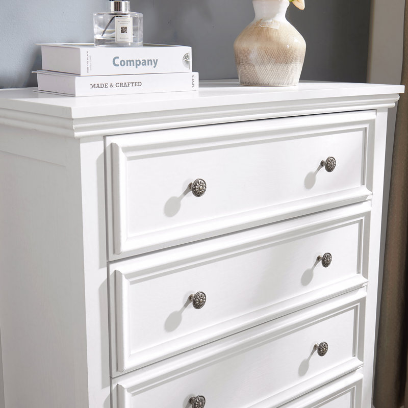 Armoire de rangement moderne à 5 tiroirs - Commode haute pour commode de chambre à coucher