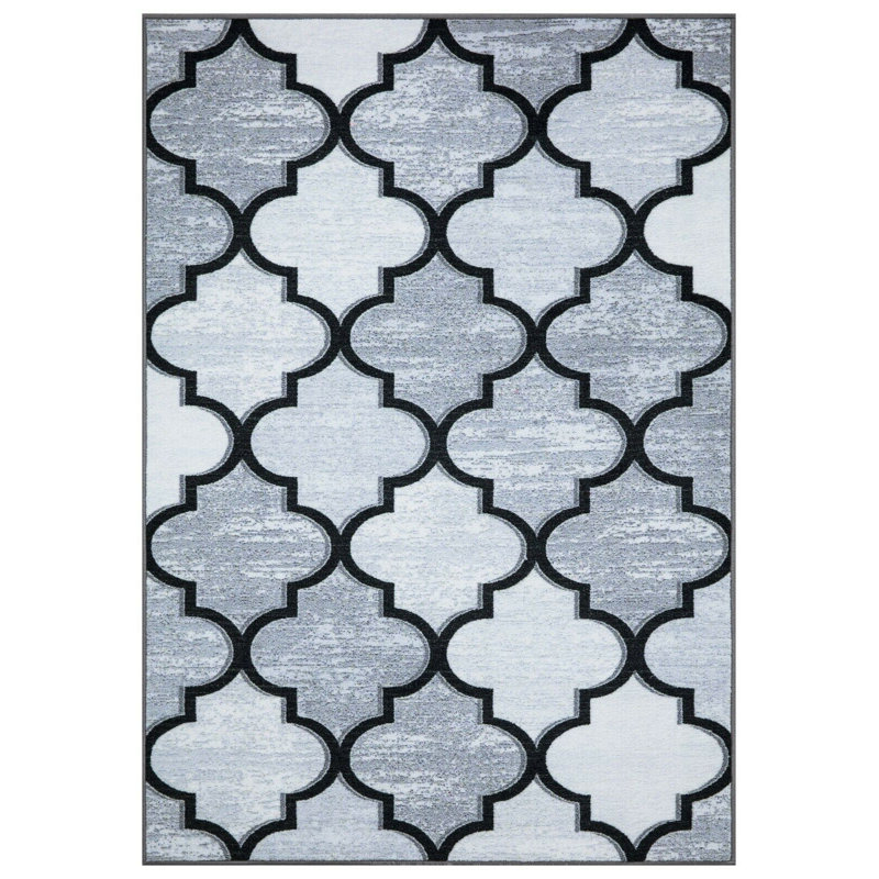 Auren Geometric Area Rug, Rectangle 50 x 80cm