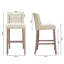 Upholstered 63cm Counter Bar Stools Dining Chairs Set of 2-539147398