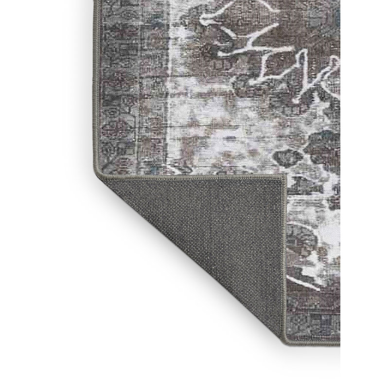 Tapis traditionnel noir / bleu Akshay, Rectangle 5 pi x 7 pi