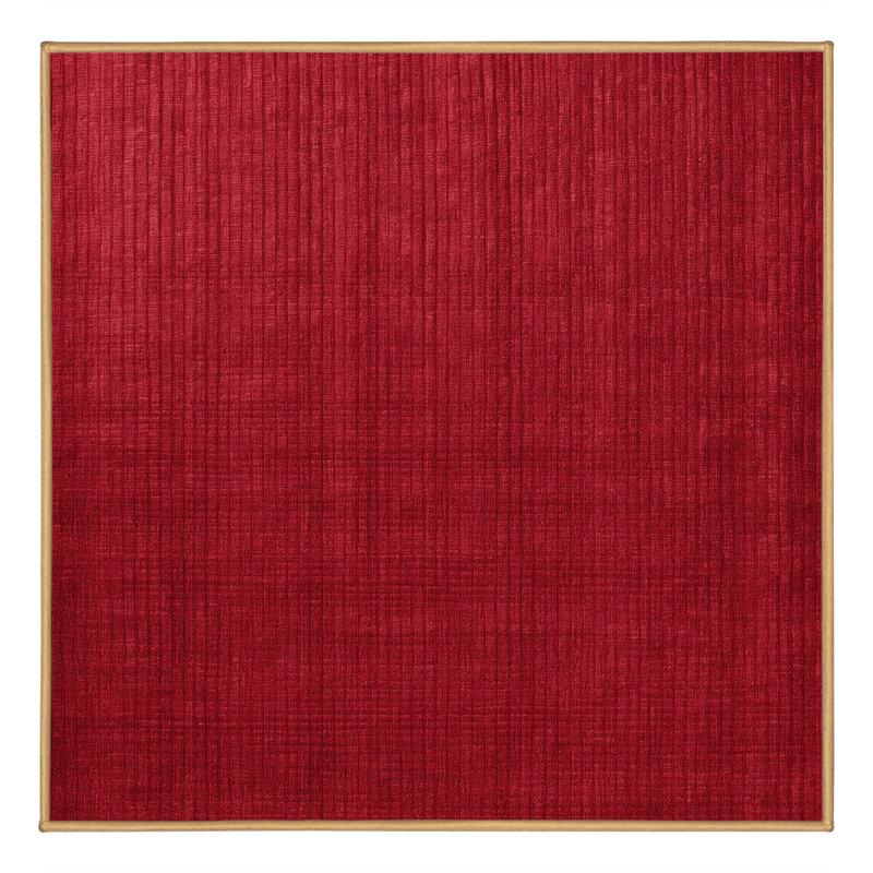 Tapis rouge uni lavable à la machine, Carré 3 pi