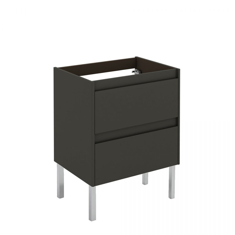 Ambra 23.8'' W Single Vanity, Glossy Anthracite