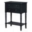 Console étroite, table de canapé mince avec trois tiroirs de rangement et tablette inférieure, table de couloir-933877661