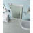 Belmore 76.25" x 72"  Hinged Frameless Shower Door-30109633-100965391