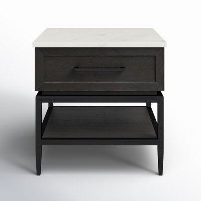 Margorie 22" Genuine Marble End Table