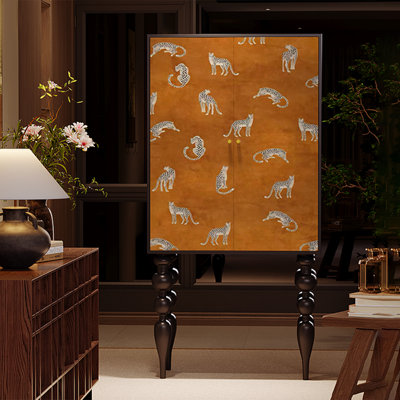 Retro entrance hall living room accent cabinet