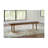 59" Upholstered Solid Wood Frame Dining Bench, Grey/Brown