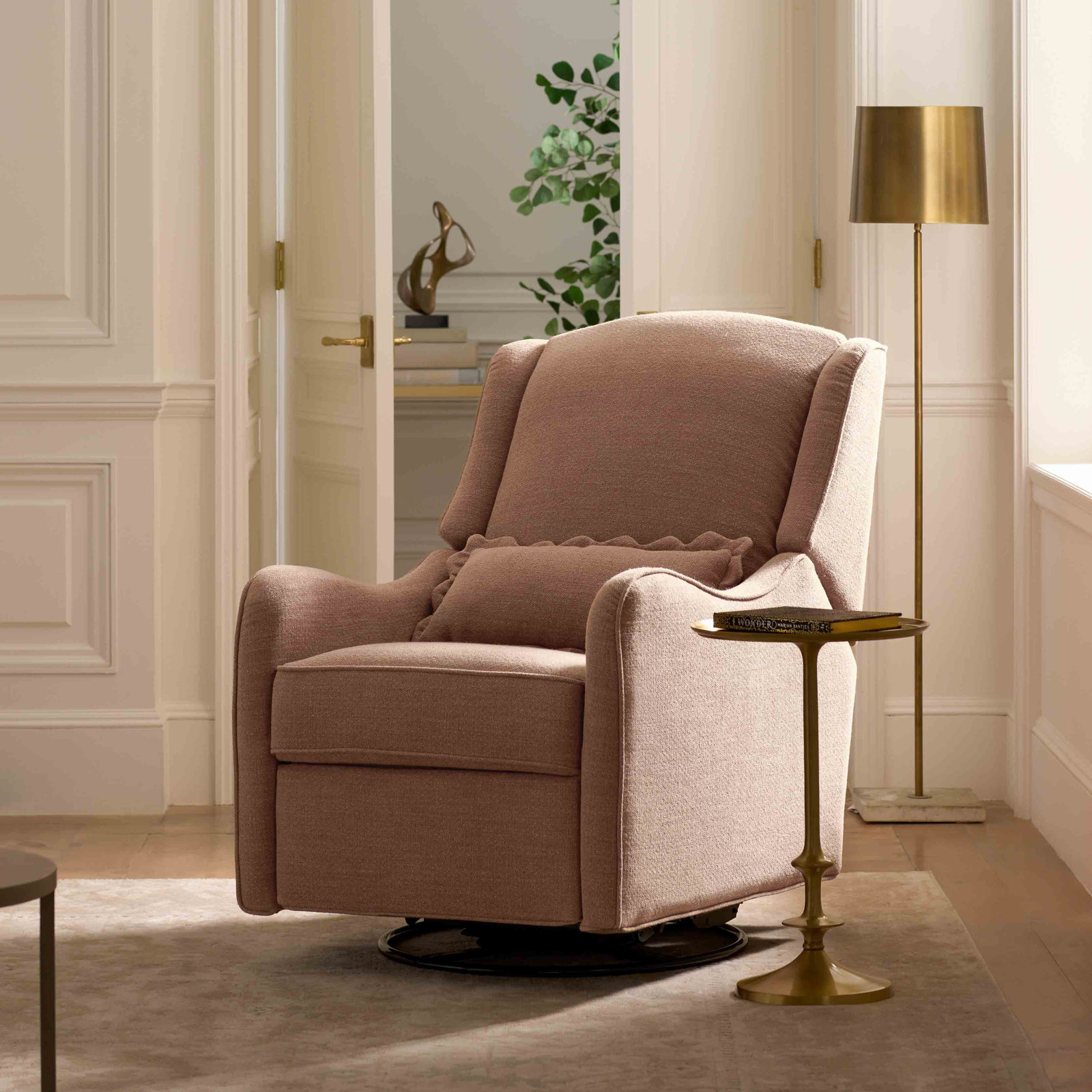 Devon Swivel Glider, Performance Dusty Rose