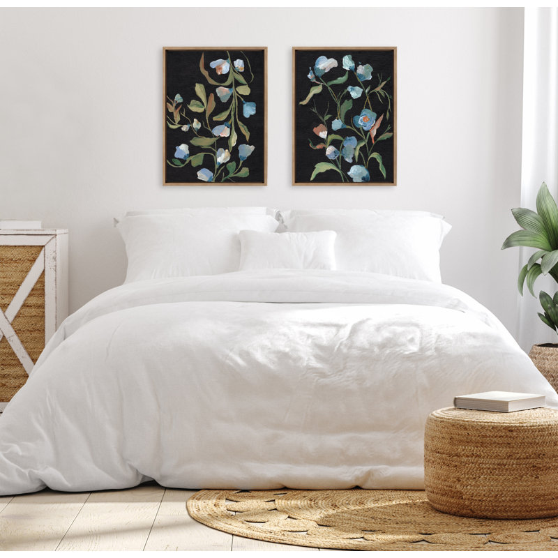 «Foliage I and Foliage III» par Nikita Jariwala, ensemble d'art mural sur toile encadrée, H 24 po x l 18 po