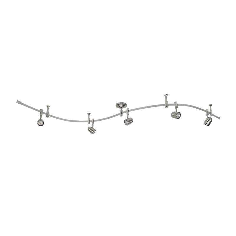 Flex Track 5-Light LED Track, Brushed Nickel