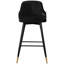 Tabouret de bar et de comptoir pivotant revêtu de velours-873056582-903768584
