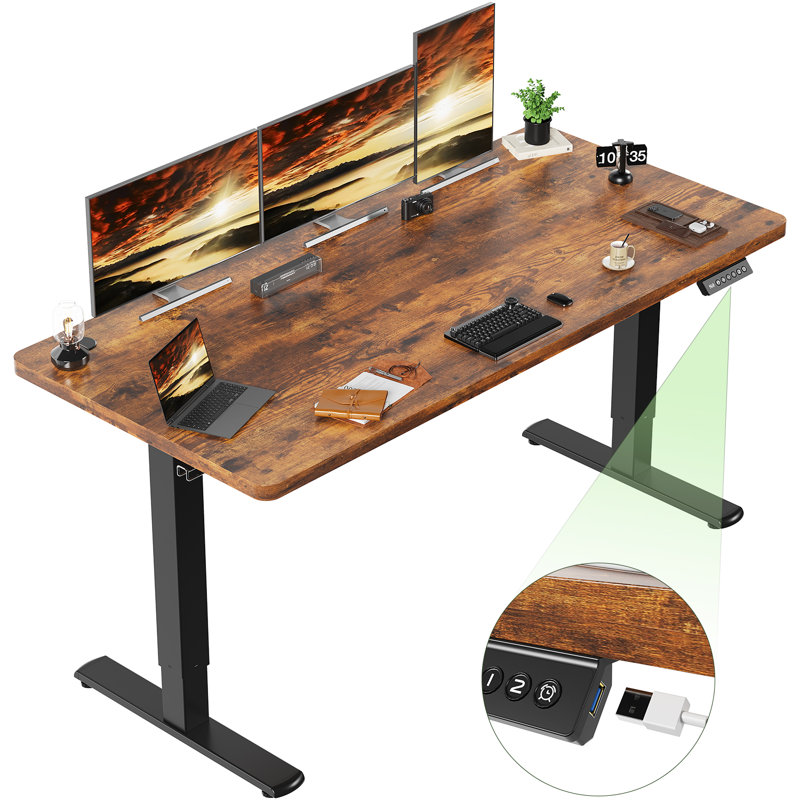 Electric Standing Desk Height Adjustable Desk Sit Stand Desk With Time Reminder Stand up Desk 2 Memory Setting Electric Desk 