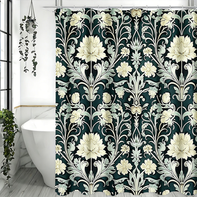 Shower Curtains with Hooks Included