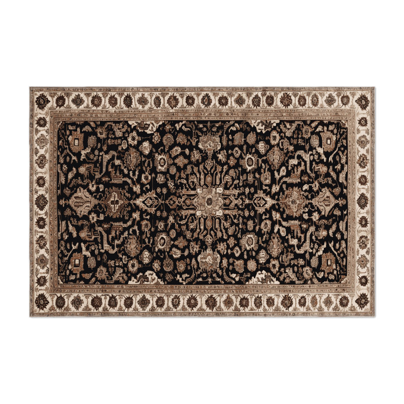 Turkish Brown Indoor and Outdoor Area Rug, Rectangle 9' x 12'