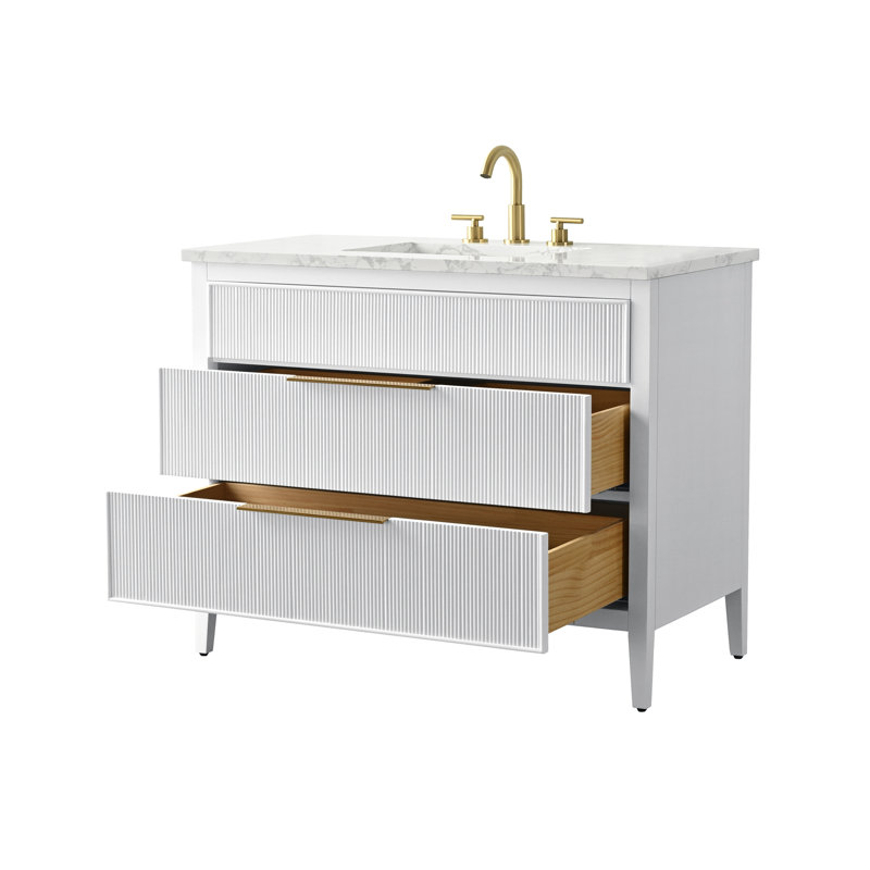 Emma 42" W Single Vanity, White