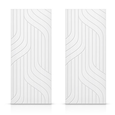 Portes de placard coulissantes à panneaux en bois manufacturé