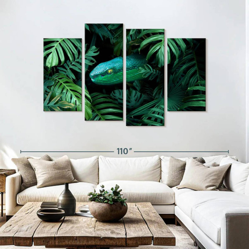 Brampt Tropical Snake, 54" H x 84" W