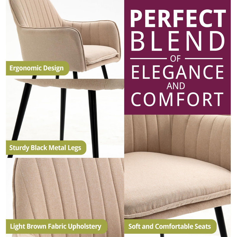 80cm Rectangular Dining Set with Upholstered Chairs, 77cm H x 180cm W x 80cm D, 7 Pieces: Table, 6 Chairs, Cream