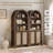 Retro Minimalism 70.5'' Tall Arched Display Cabinet With Solid Wood Handle（set Of 2）-1199730620