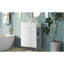 Meuble-lavabo blanc 21,6 po - Meuble-lavabo en céramique et meuble latéral droit, meuble-lavabo, armoire, porte, moderne-1359837019