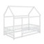 Lit simple en bois avec clôture-505989337