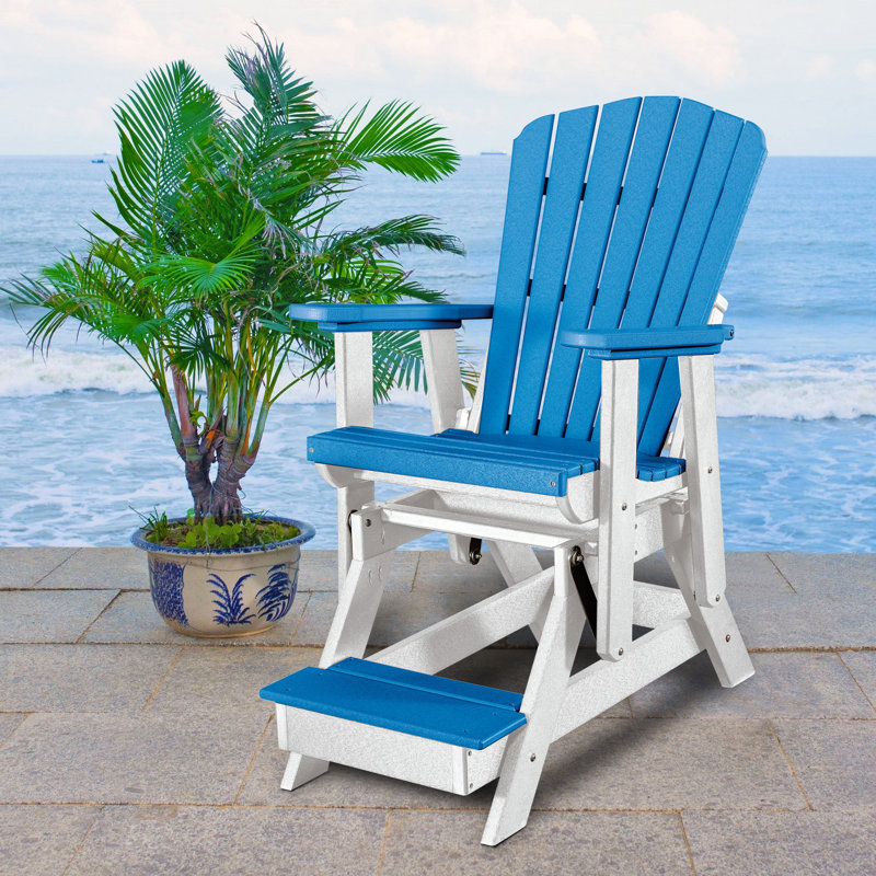 Chaise en plastique Haven, Blanc, Bleu