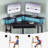 Loferski Corner Desk with Power Outlets & LED Lights, Triangle Corner Desk with Monitor Stand & Keyboard Tray for Small Space-605911281