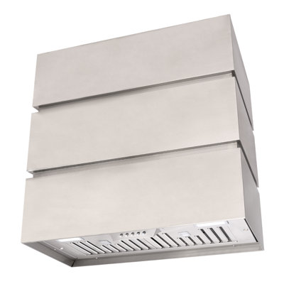 600 CFM Wall Mount Range Hood Stainless Steel 3 Stacks Modern Box -  Akicon, AK-HS30L-BS