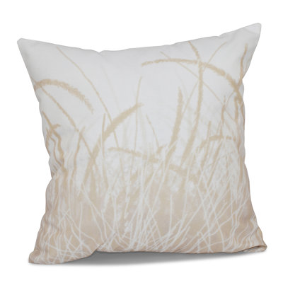 Beach Vacation Floral Reversible Throw Pillow