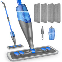 CLEANHOME Jet Wet Mop for Floor Cleaning Include 2 Reusable Pads  Lightweight Aluminum Pole Microfiber Spray Mops for Hardwood Tile Floors  360 Degree