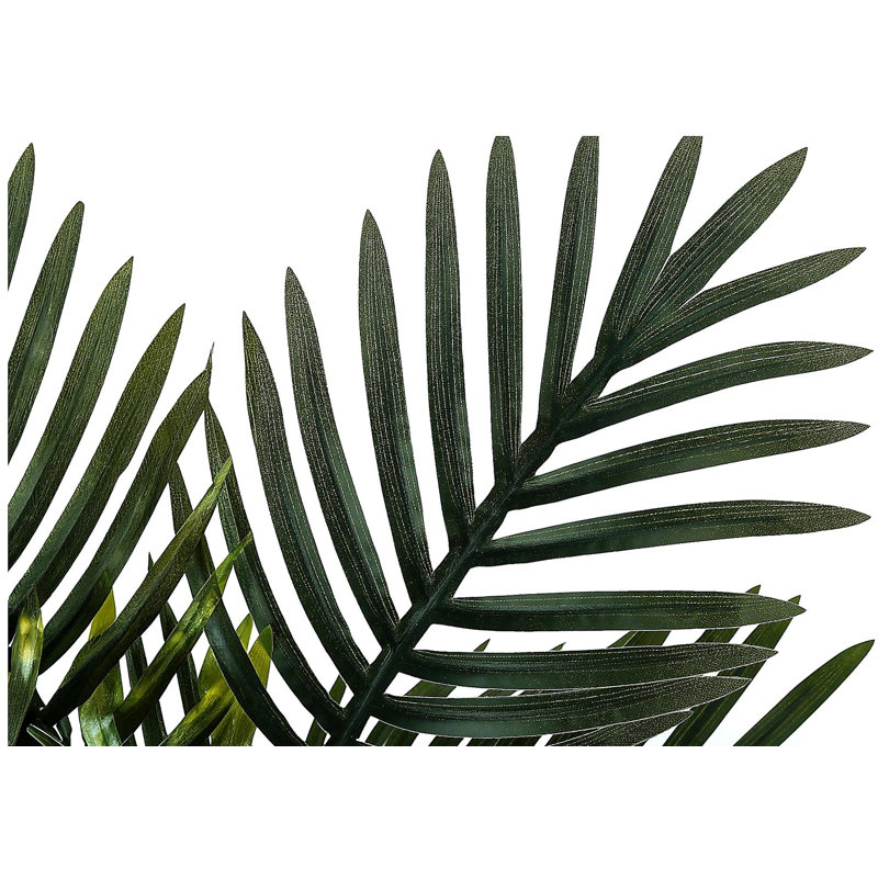 Plante artificielle, 20 po de hauteur, palmier, intérieur, faux, faux, table, verdure, pot, véritable touche, décoratif, feuilles vertes, pot noir