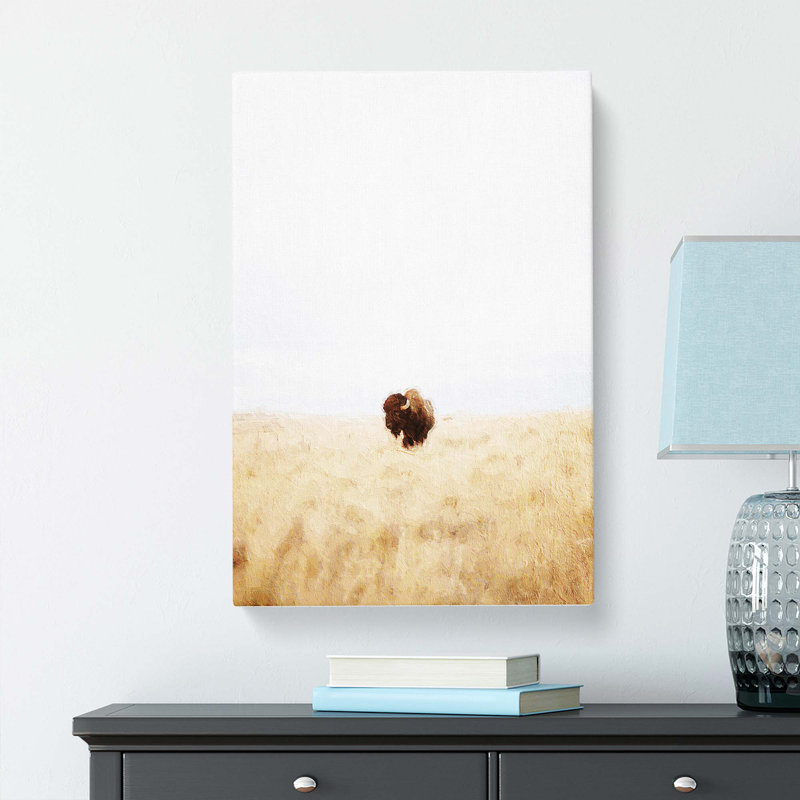 Bison Gaze - Wrapped Canvas, 50cm H x 35cm W x 3cm D