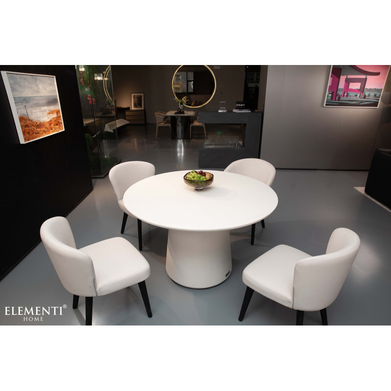 RIO Dinning Table Circular Concrete 4 - Person 122cm L In & Outdoor, Approx. 122cm, Light gray