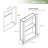 17.5"w X 4"d X 20.3"h Wall Niche Double Shelf Wood Recessed Shower Niche Cabinet Rectangle, White Marble Effect
