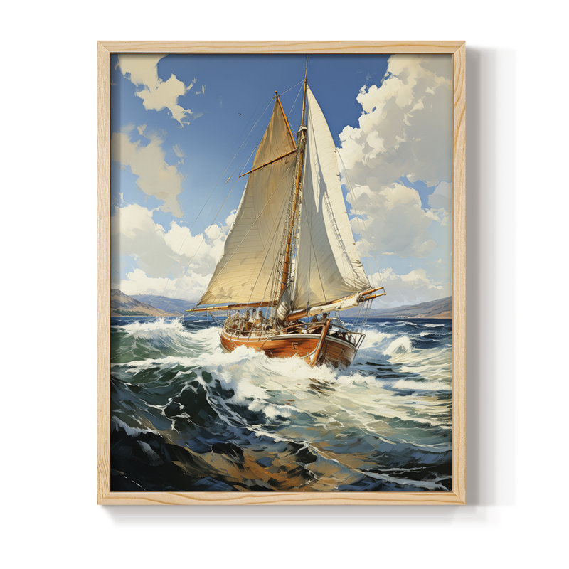 NAUTICAL Series CCCCXXV, reproduction encadrée - bois massif, H 15 po x l 12 po