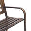 Banc de patio extérieur en métal avec dossier floral et accoudoirs Grove
