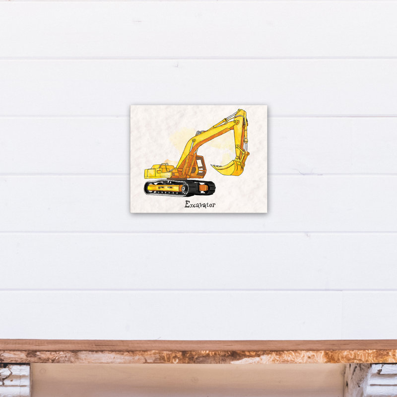 Art sur toile Borger Excavator, H 11 po x l 14 po x P 1,25 po