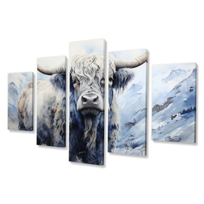 Hamad - animaux, reproduction sur toile - 5 panneaux