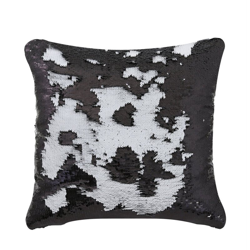 Brixham Square Throw Cushion, 40 x 40cm, Black/White