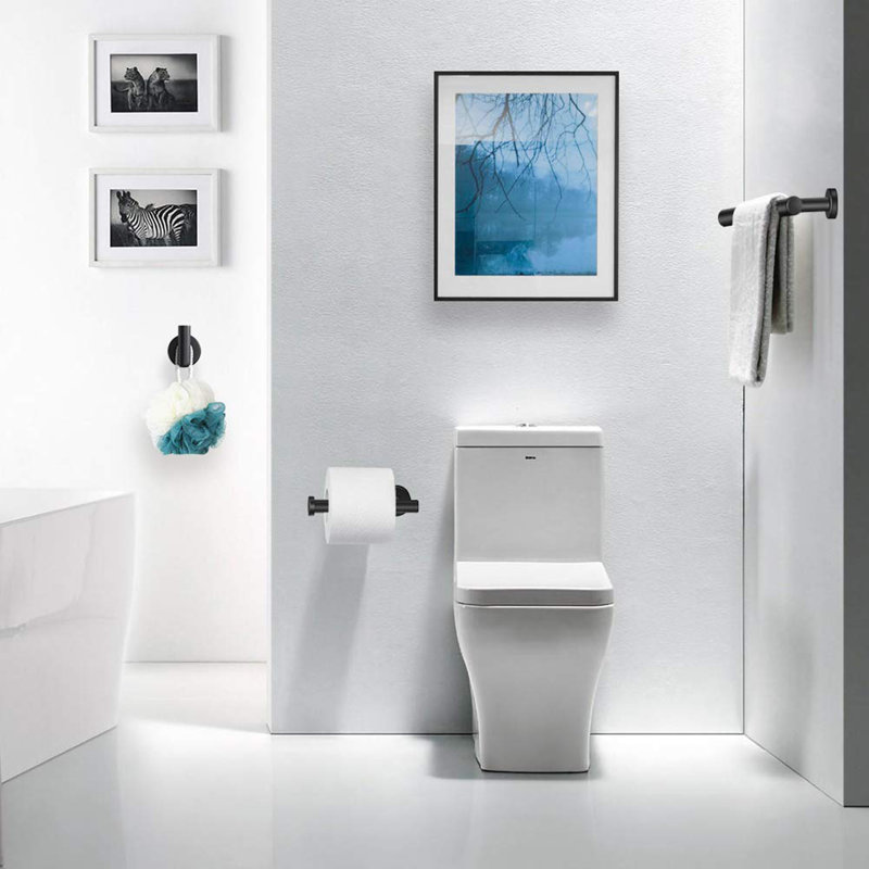5-Pieces Bathroom Hardware Accessories Set, Black