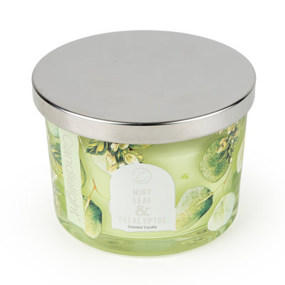 Scented Jar Candle with Glass Holder