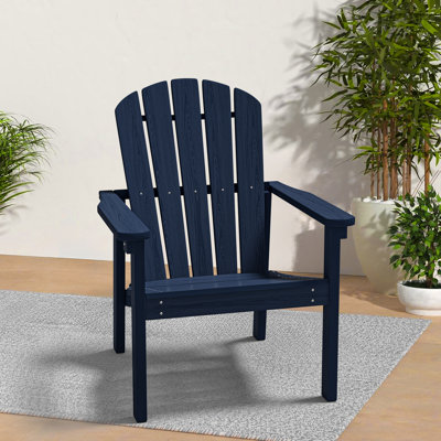 Stackable HDPE Adirondack Chair – Weather-Resistant Outdoor Seating for Patio, Lawn, or Fire Pit by Highland Dunes