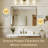 Black Aluminum Framed Rectangle Bathroom Mirror, Vanity Mirror With Tempered Glass-1080911696