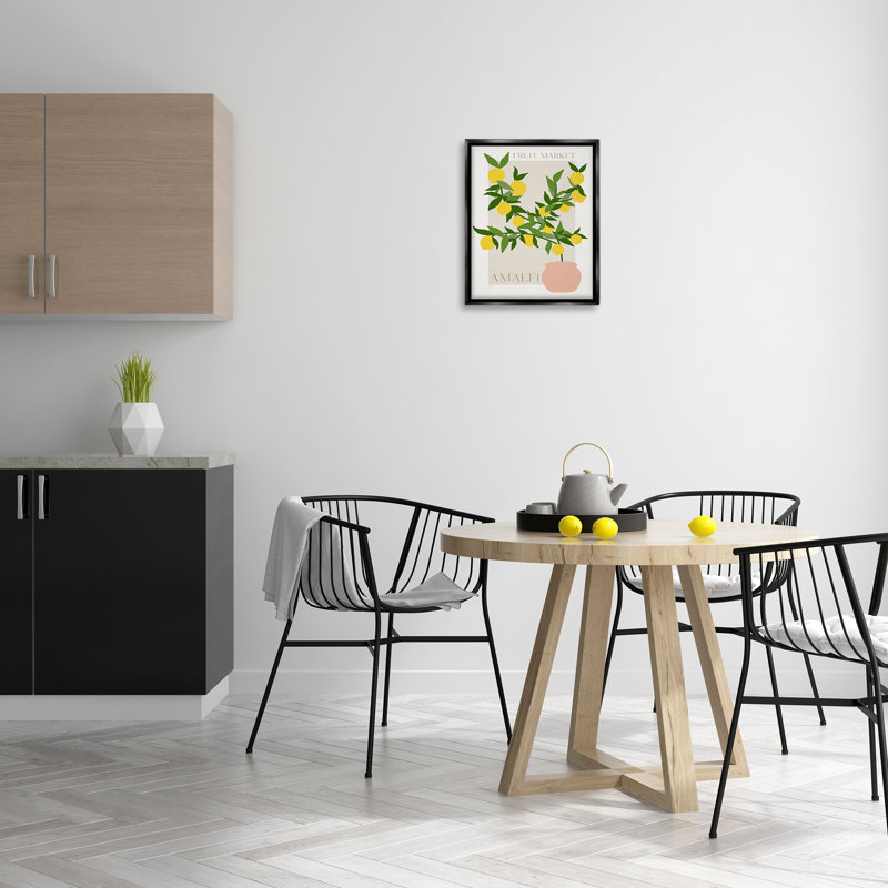 «Minimal Lemon Branch» par Natalie Carpentieri sur, Cadre flottant noir de jais, H 21 po x l 17 po