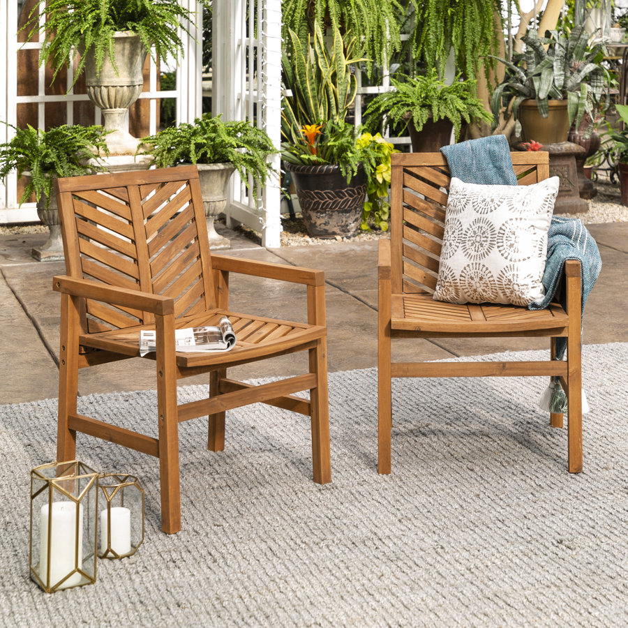 Harbison Acacia Patio Dining Armchair