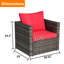lb Canapés de patio, chaise compacte en rotin moderne pour la maison