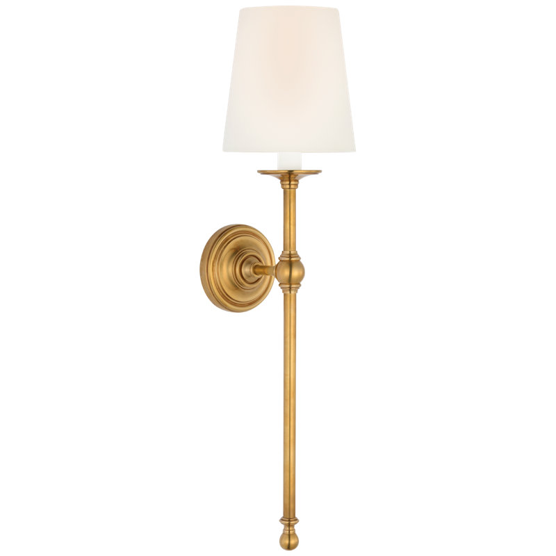 Classic 1 - Light Candle Wall Light, Antique Burnished Brass